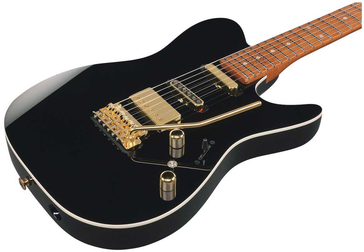 Ibanez Lari Basilio Lb1 Bk Jap Signature Hss Trem Mn - Black - Kenmerkende elektrische gitaar - Variation 2