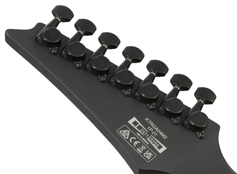 Ibanez Munky Apex K7yin Signature 7c 2h Dimarzio Fr Eb - Black - Kenmerkende elektrische gitaar - Variation 5