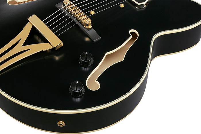 Ibanez Pat Metheny Pm3c Bkl Signature 1s Ht Eb - Black Low Gloss - Hollow bodytock elektrische gitaar - Variation 3