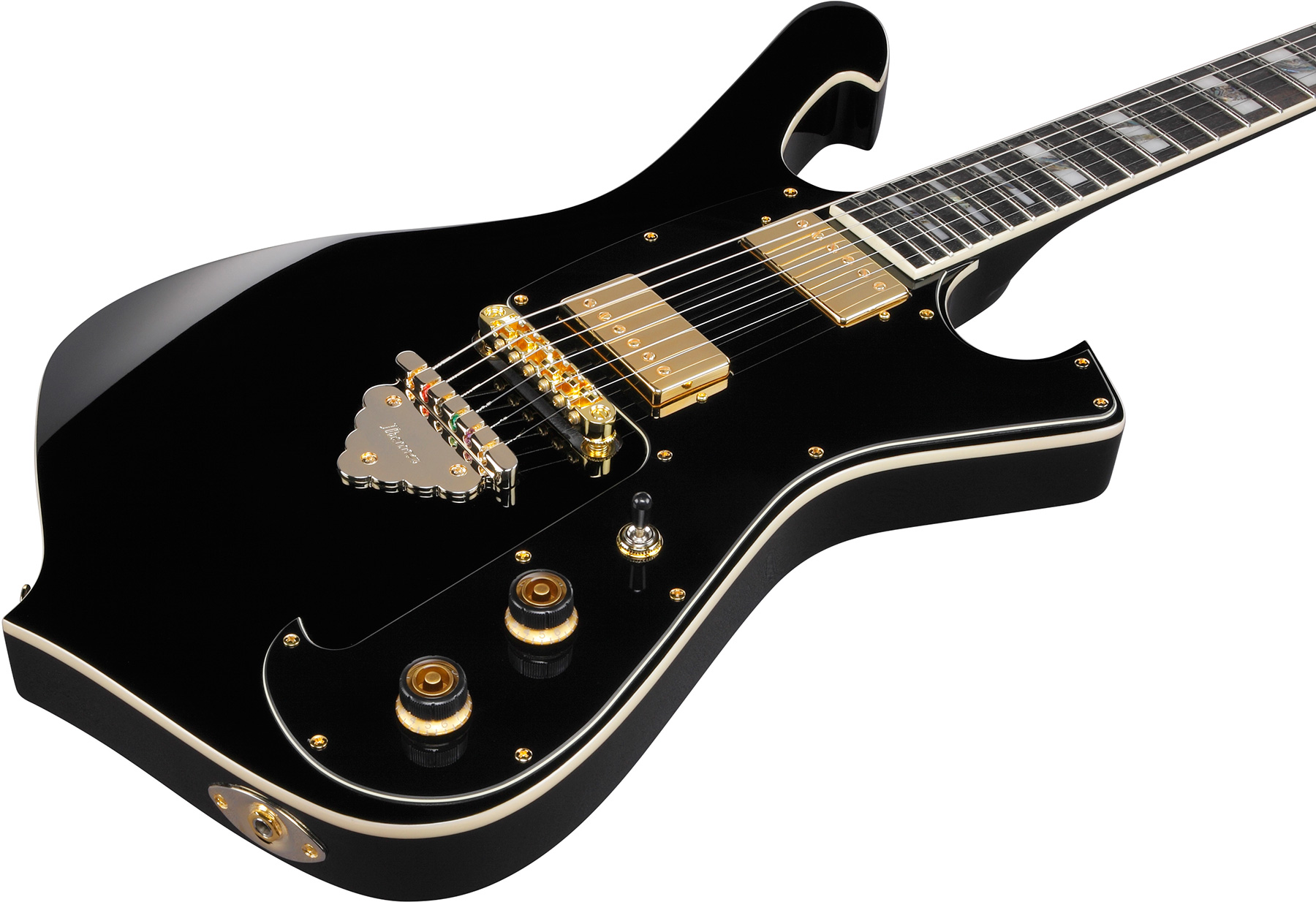 Ibanez Paul Gilbert Frm350 Bk Signature 2h Ht Eb - Black - Kenmerkende elektrische gitaar - Variation 2