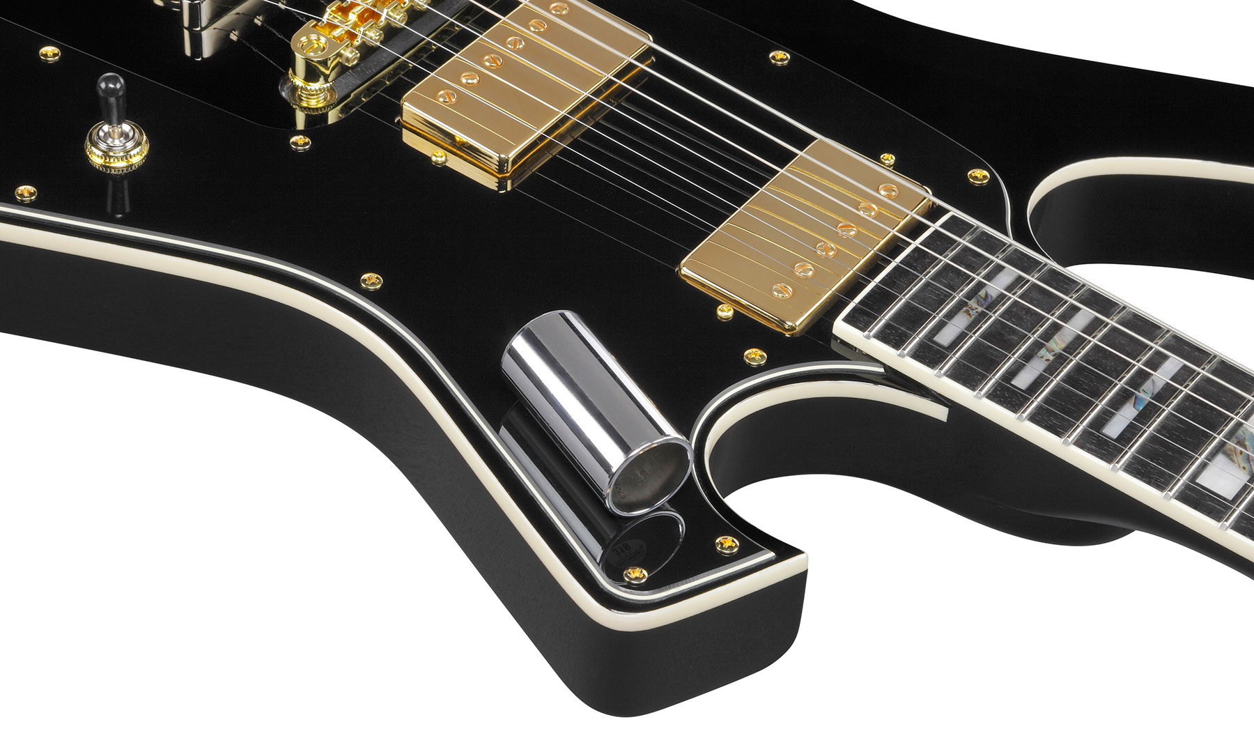 Ibanez Paul Gilbert Frm350 Bk Signature 2h Ht Eb - Black - Kenmerkende elektrische gitaar - Variation 3