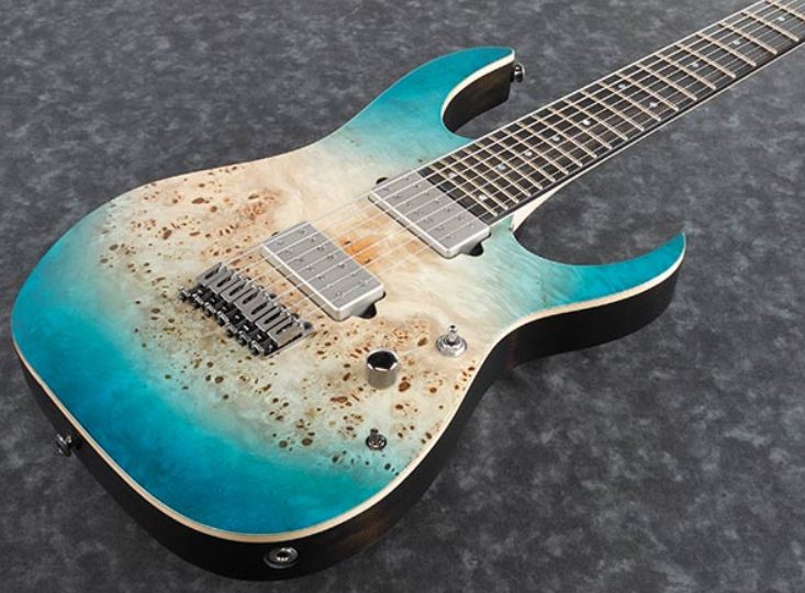 Ibanez Rg1127pbfx Cif Premium 7-cordes Hh Ht Eb +housse - Caribbean Islet Flat - 7-snarige elektrische gitaar - Variation 2