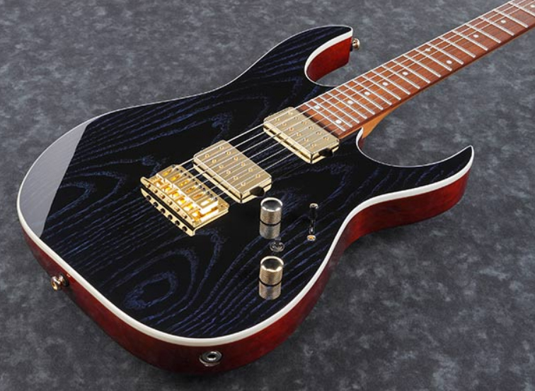 Ibanez Rg421hpah Bwb Standard Hh Dimarzio Ht Ja - Blue Wave Black - Elektrische gitaar in Str-vorm - Variation 2