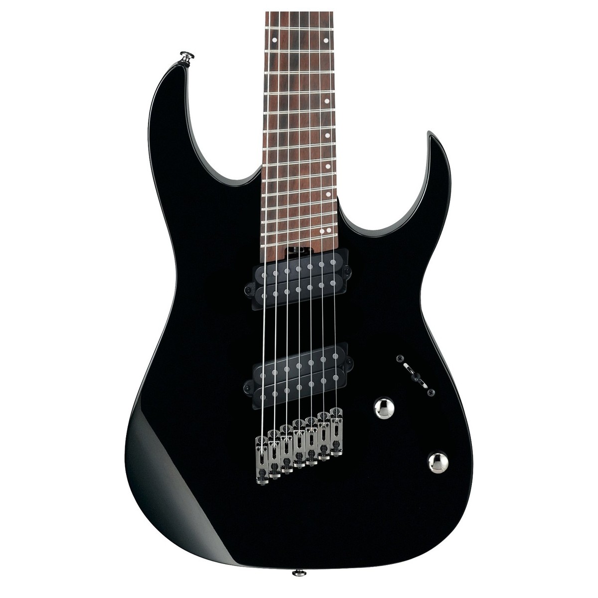 Ibanez Rgms7 Bk 7-cordes Multi-diapason Hh Ht Jat - Black - Multi-scale gitaar - Variation 1