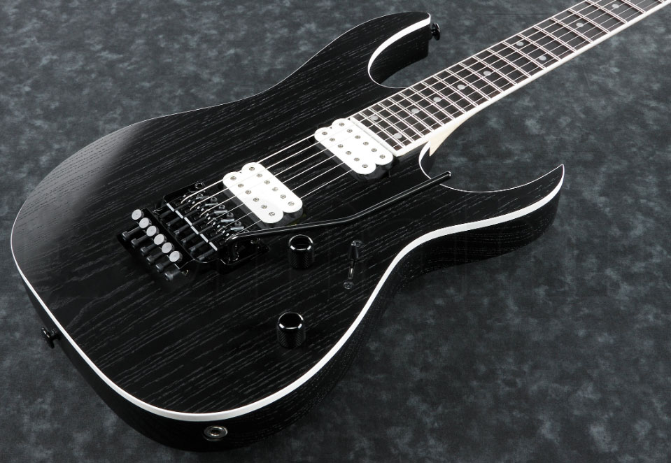 Ibanez Rgr652ahb Wk Prestige Jap Hh Dimarzio Fr Eb - Weathered Black - Elektrische gitaar in Str-vorm - Variation 1