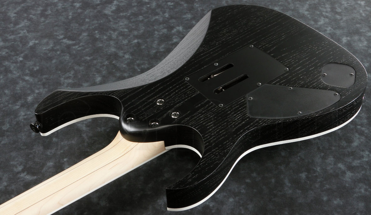 Ibanez Rgr652ahb Wk Prestige Jap Hh Dimarzio Fr Eb - Weathered Black - Elektrische gitaar in Str-vorm - Variation 2