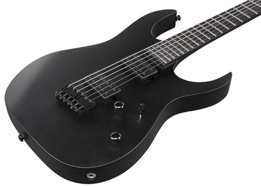 Ibanez Rgrtbb21 Bkf Baritone Iron Label 2h Dimarzio Ht Eb - Black Flat - Bariton elektrische gitaar - Variation 2