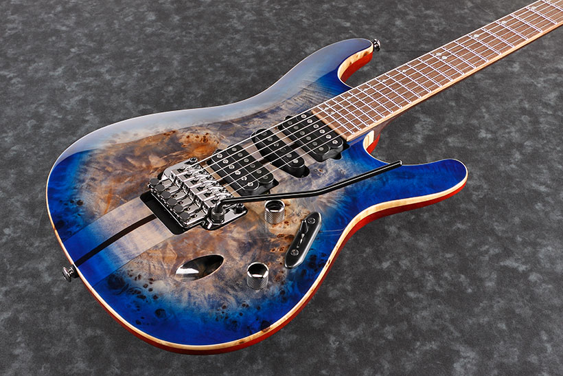 Ibanez S1070pbz Clb  Premium Hsh Dimarzio Fr Pan - Cerulean Blue Burst - Elektrische gitaar in Str-vorm - Variation 1