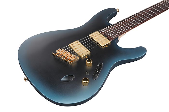 Ibanez Sml721 Mam Axe Design Lab Multiscale 2h Ht Rw - Midnight Arctic Ocean Matte - Multi-scale gitaar - Variation 2