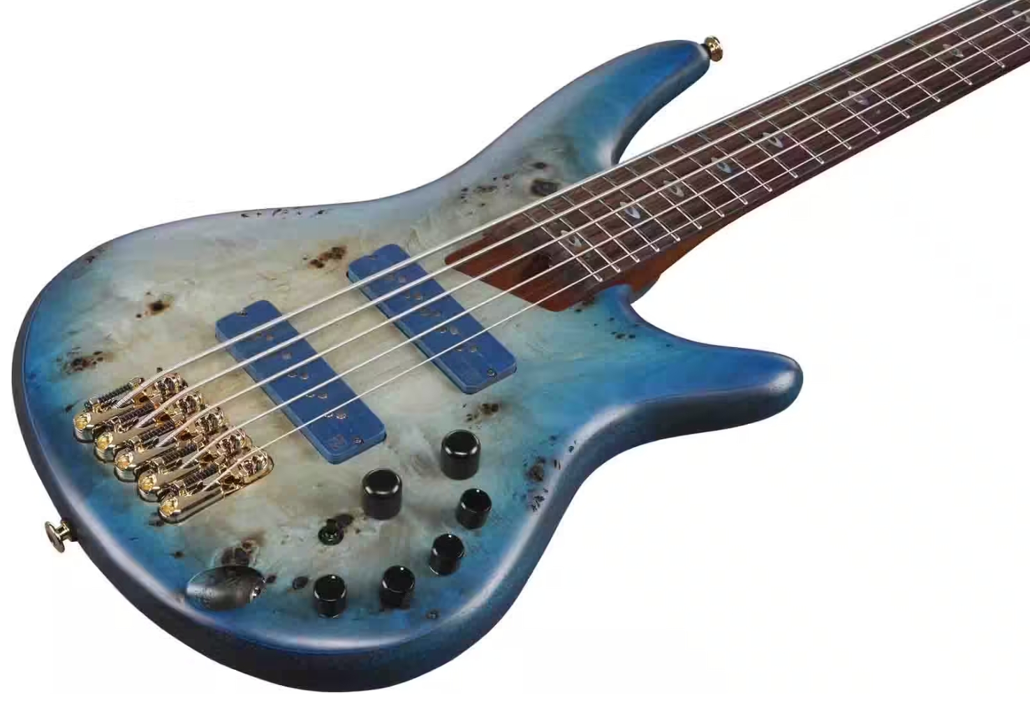 Ibanez Sr6605 Gfb Prestige Jap 5c Active Rw - Ghost Fleet Blue Burst - Solid body elektrische bas - Variation 2