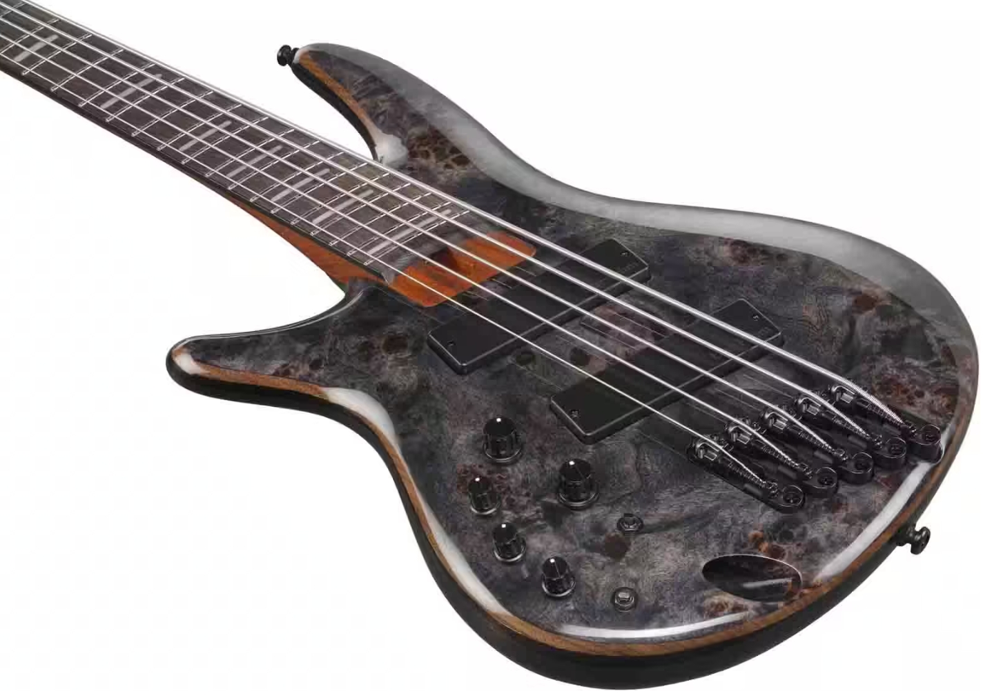 Ibanez Srms805l Dtw Workshop 5c Gaucher Multiscale Active Bartolini Pp - Deep Twilight - Solid body elektrische bas - Variation 2