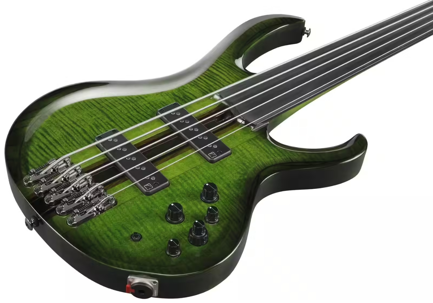 Ibanez Steve Di Giorgio Sdgb1 Dmt Signature Fretless 5c Active Ebo - Dark Moss Burst - Solid body elektrische bas - Variation 2