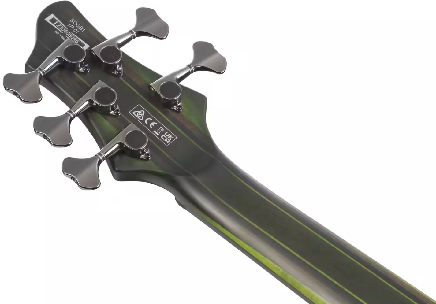 Ibanez Steve Di Giorgio Sdgb1 Dmt Signature Fretless 5c Active Ebo - Dark Moss Burst - Solid body elektrische bas - Variation 4