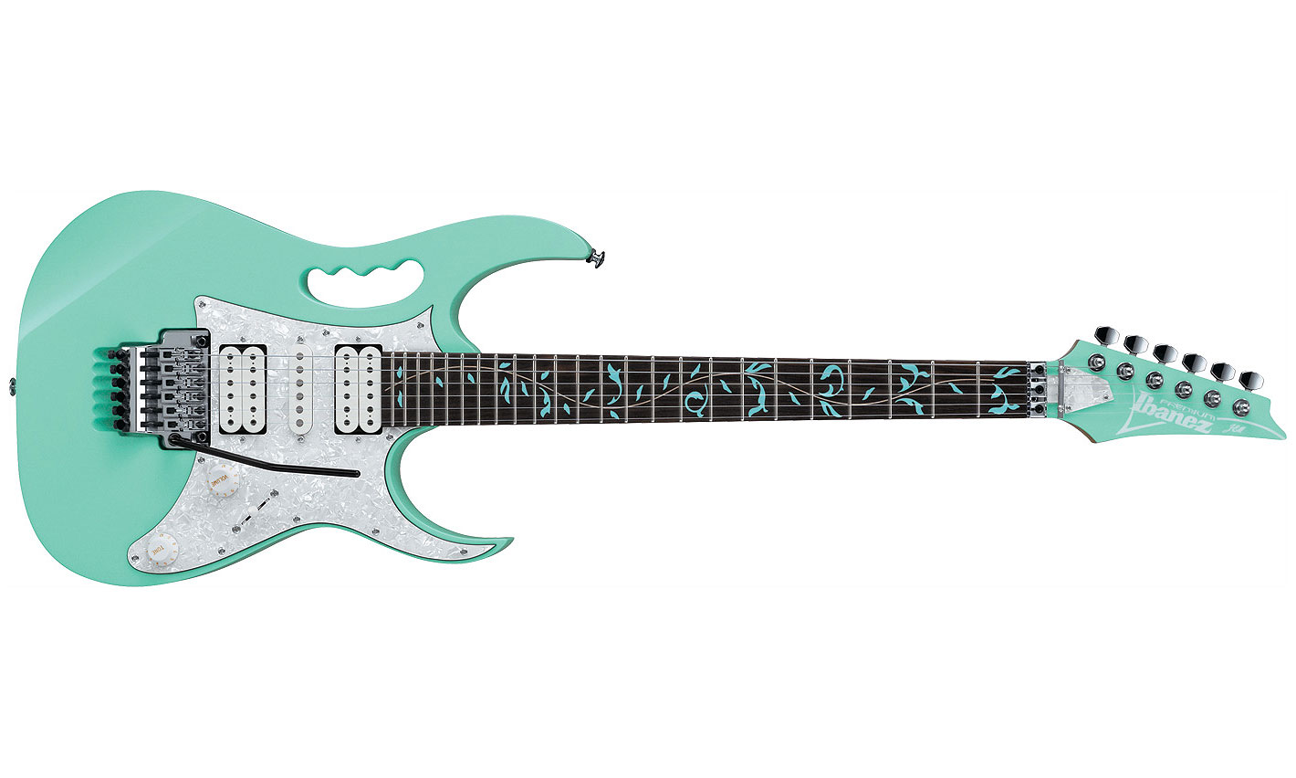 Ibanez Steve Vai Jem70v Sfg Premium Hsh Dimarzio Fr - Sea Foam Green - Elektrische gitaar in Str-vorm - Variation 1