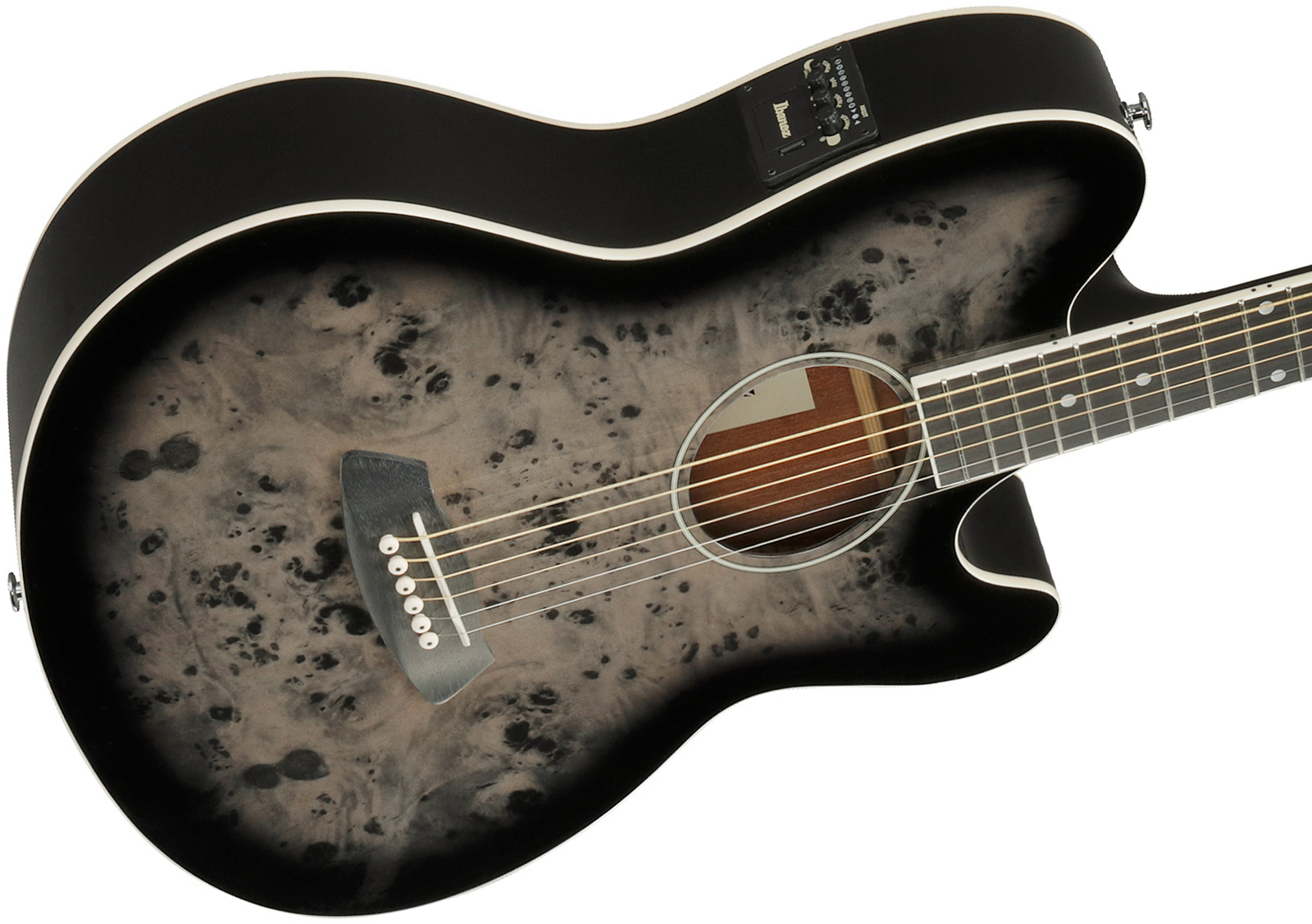 Ibanez Tcy10pa Bkb Talman Cw Tilleul Sapele Pur - Transparent Brown Black Burst - Folk gitaar - Variation 2