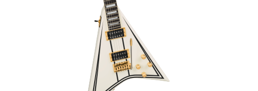 Jackson Cd1 Legend Series Rhoad Limited Edition Trem Hh Eb - White With Black Bevels - Metal elektrische gitaar - Variation 4