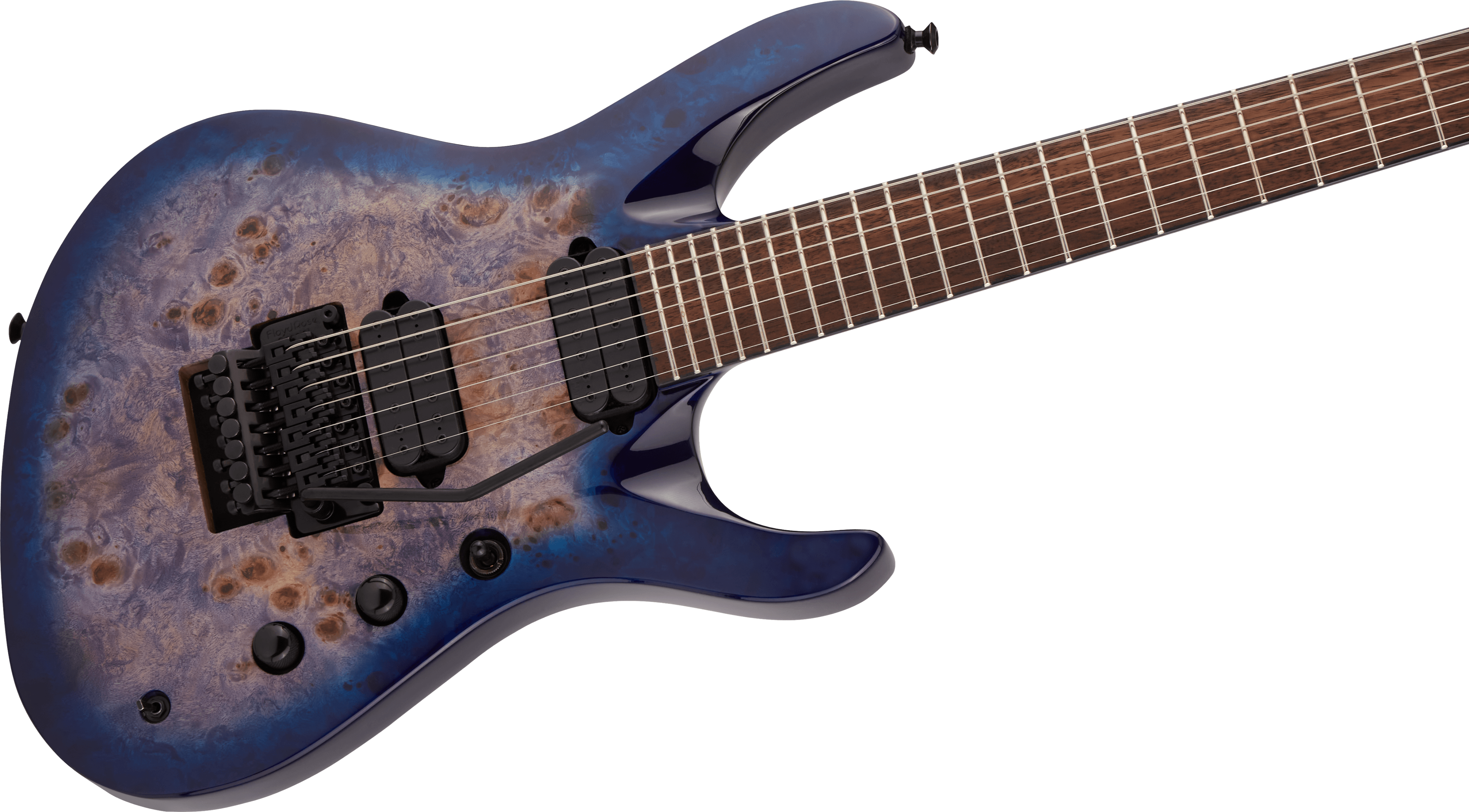 Jackson Chris Broderick Soloist 7 Pro Signature 2h Dimarzio Fr Lau - Trans Blue Poplar - 7-snarige elektrische gitaar - Variation 2