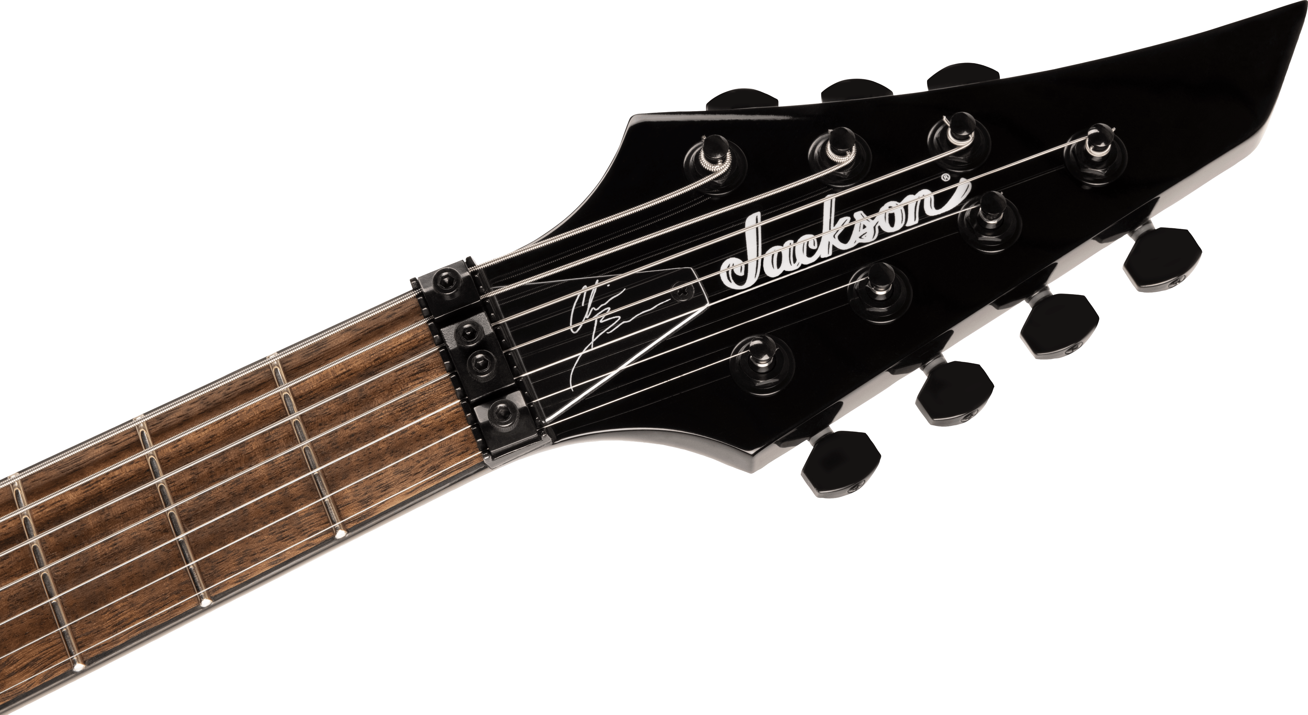 Jackson Chris Broderick Soloist 7 Pro Signature 2h Dimarzio Fr Lau - Gloss Black - 7-snarige elektrische gitaar - Variation 4