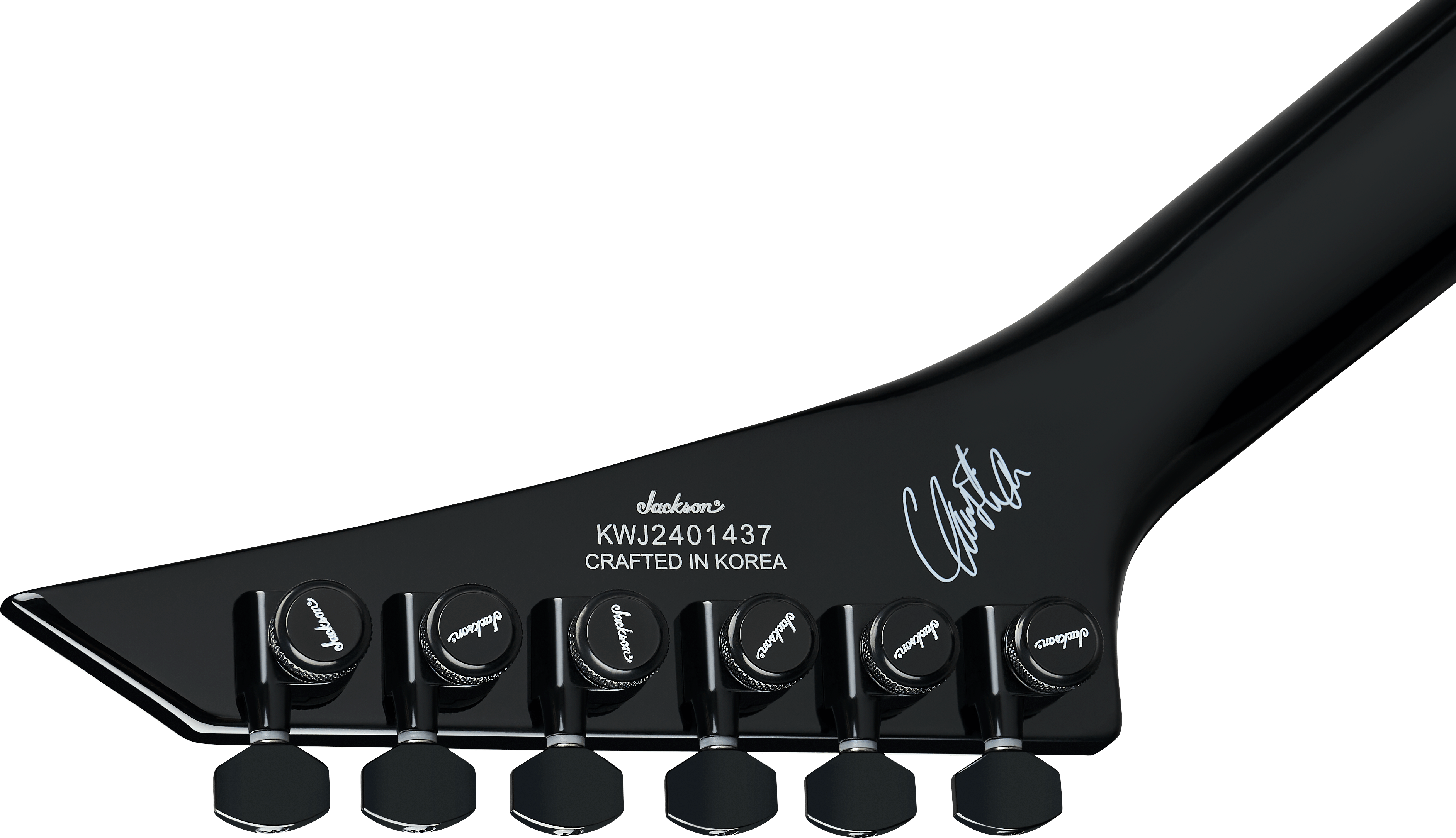 Jackson Christian Andrieu Rhoads Rr24 Evtn Cor Signature Cor 1h Fishman Fluence Ht Eb - Black W/ White Bevels - Kenmerkende elektrische gitaar - Varia