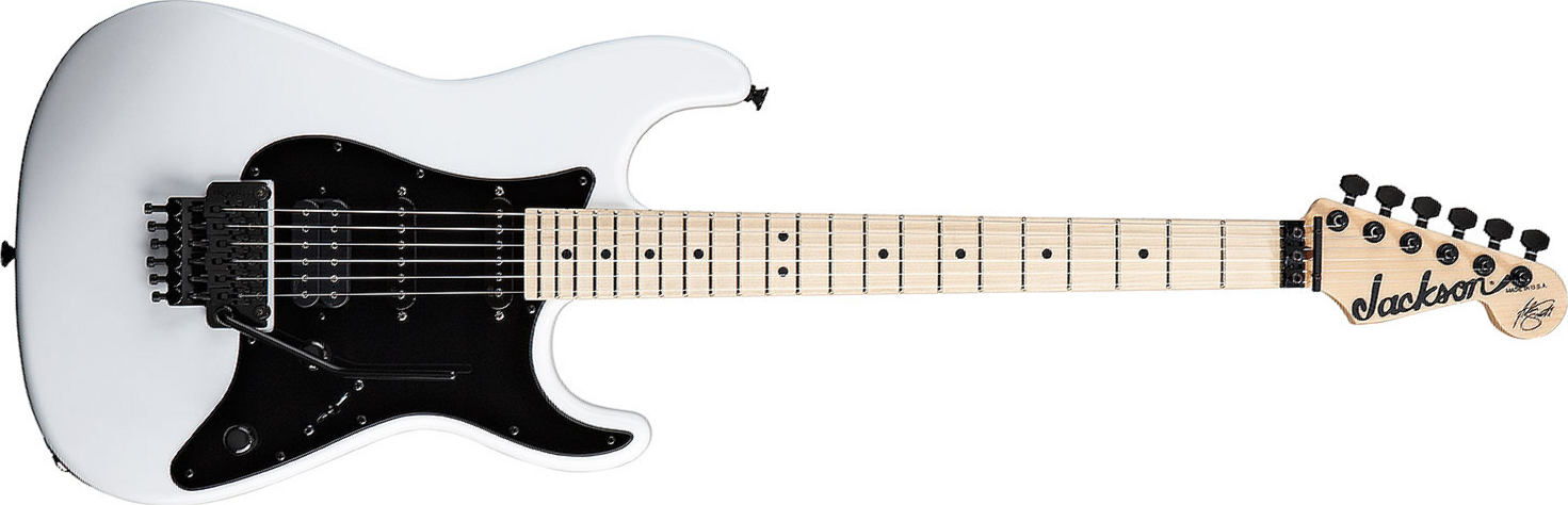 Jackson Adrian Smith San Dimas Sdx Signature Hss Fr Mn - Snow White - Elektrische gitaar in Str-vorm - Main picture