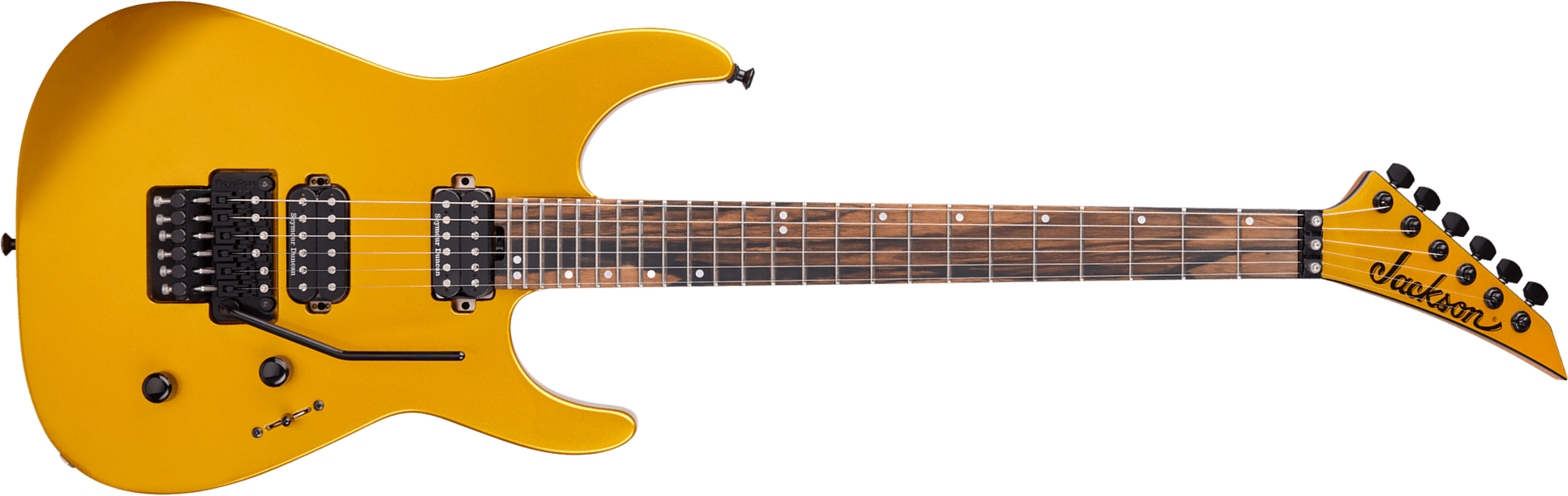 Jackson American Virtuoso Usa 2h Seymour Duncan Fr Eb - Gold Rush - Metal elektrische gitaar - Main picture