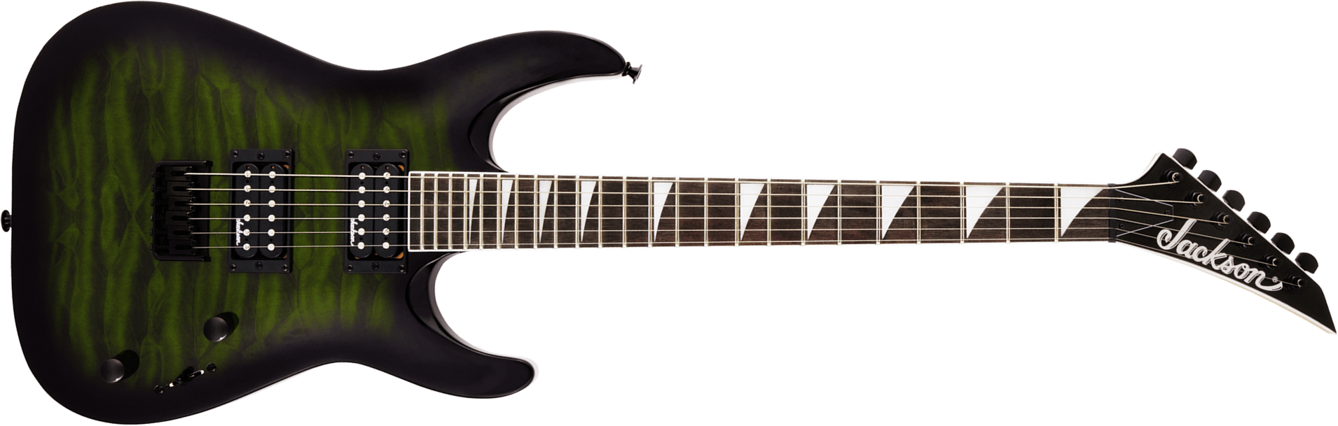 Jackson Dinky Arch Top Js32q Dka  Ht 2h Ama - Trans Green Burst - Metal elektrische gitaar - Main picture
