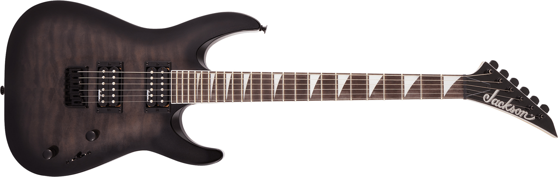 Jackson Dinky Arch Top Js32q Dka  Ht 2h Ama - Trans Black Burst - Metal elektrische gitaar - Main picture