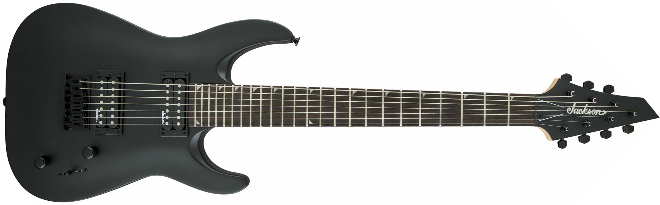 Jackson Dinky Archtop Js22-7 Dka 2h Ht Ama - Satin Black - 7-snarige elektrische gitaar - Main picture