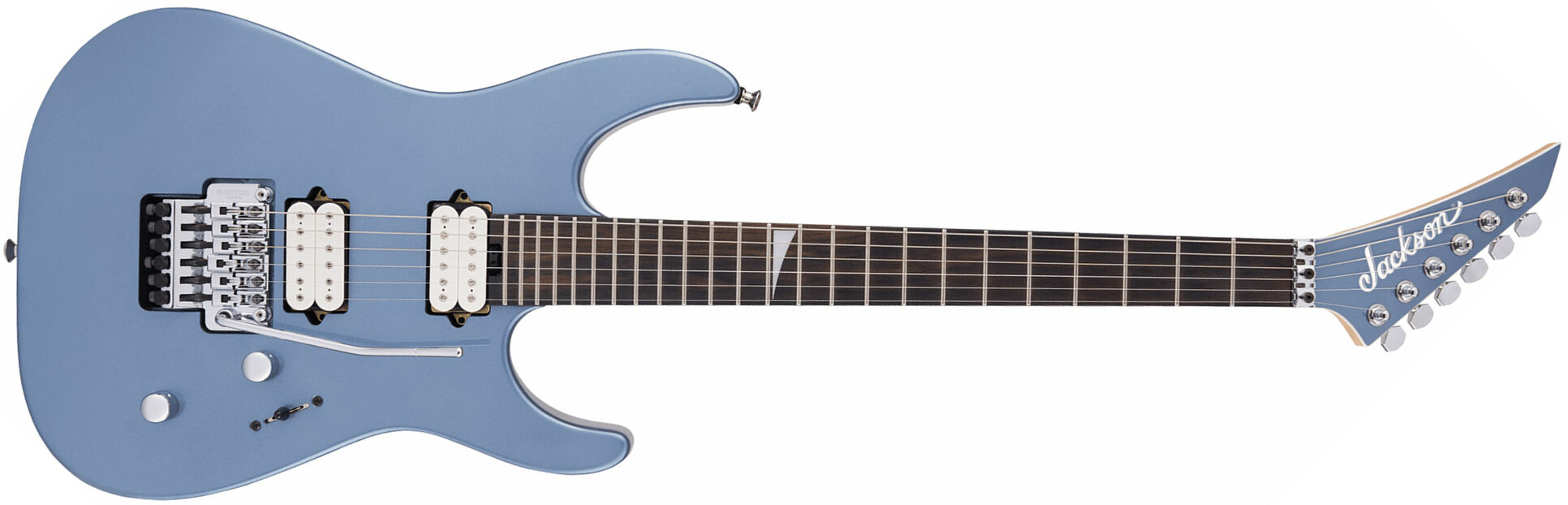 Jackson Dinky Dkr Mj Jap 2h Dimarzio Fr Eb - Ice Blue Metallic - Elektrische gitaar in Str-vorm - Main picture