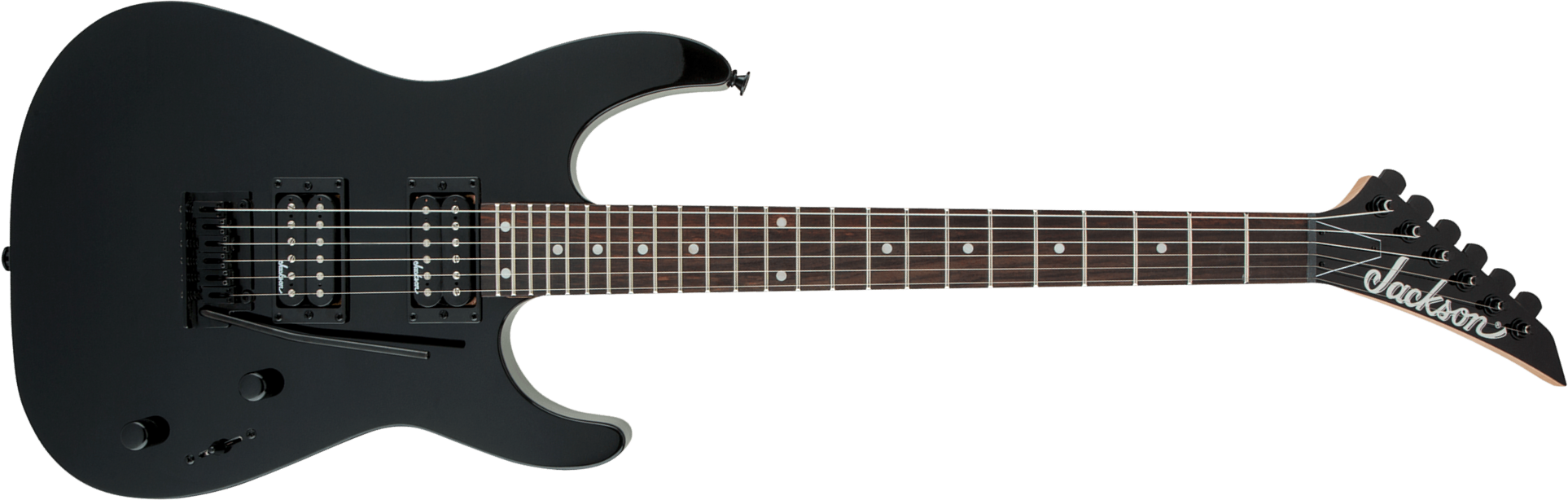 Jackson Dinky Js12 2h Trem Ama - Black - Metalen elektrische gitaar - Main picture