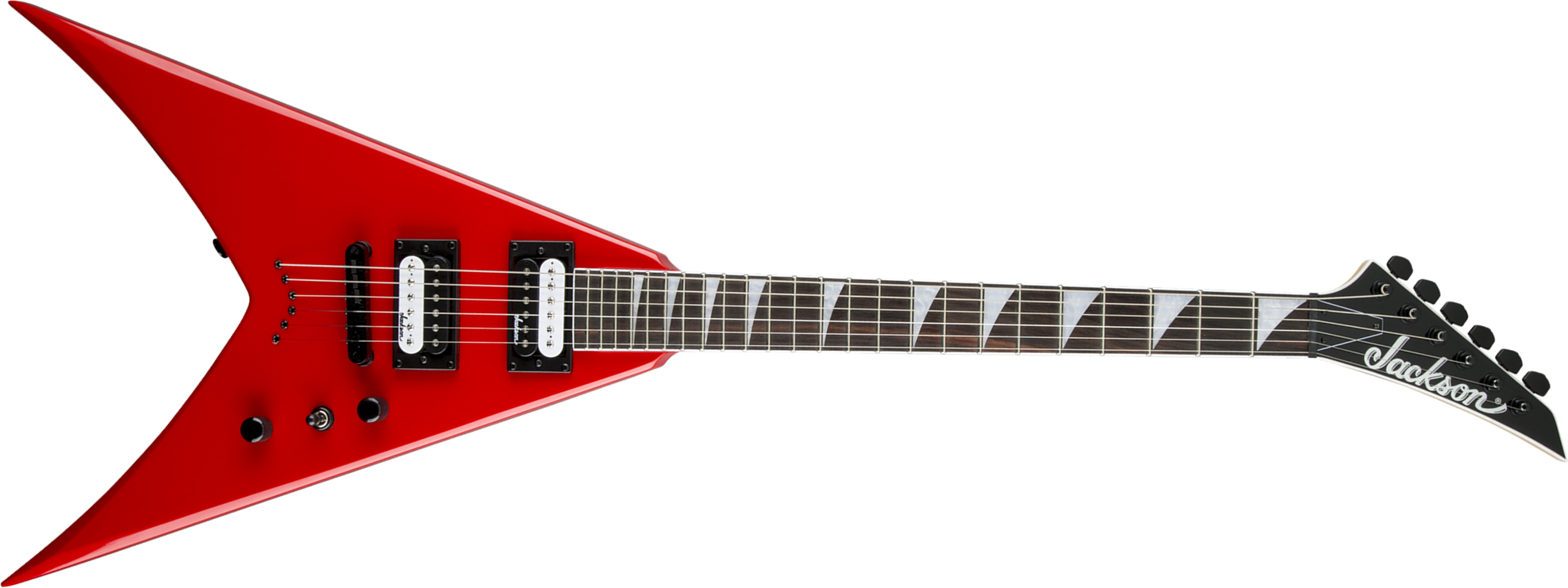 Jackson King V Js32t 2h Ht Ama - Ferrari Red - Metalen elektrische gitaar - Main picture