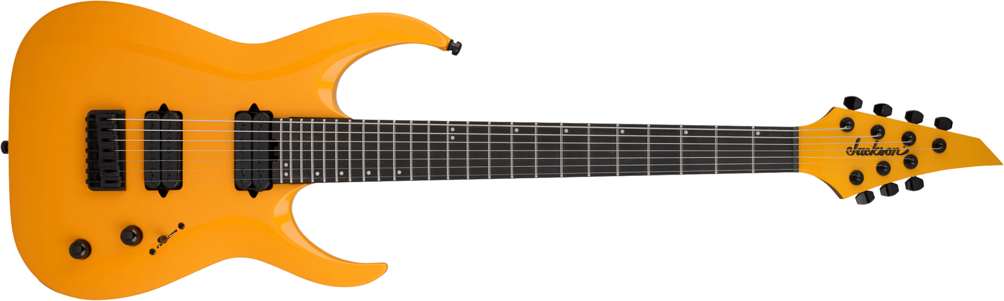 Jackson Misha Mansoor Juggernaut Ht7 Pro Signature 7c Baryton 2h Ht Eb - Signal Yellow - Bariton elektrische gitaar - Main picture