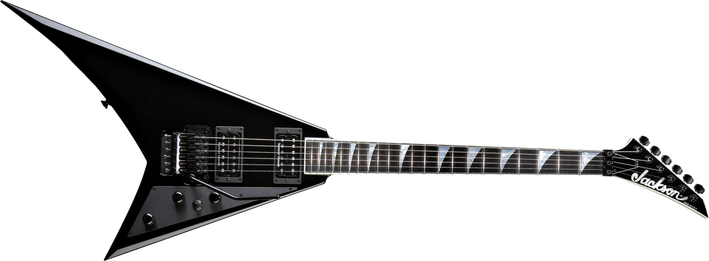 Jackson Randy Rhoads Rr1 Usa Select Seymour Duncan Floyd Rose - Gloss Black - Metalen elektrische gitaar - Main picture