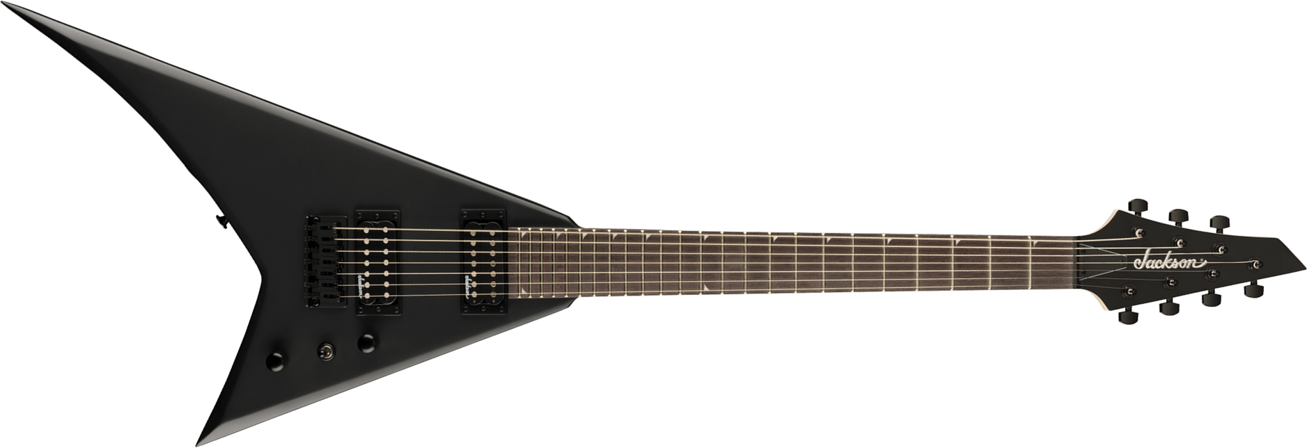 Jackson Rhoads Js22-7 Rr 7c Baryton 2h Fr Ama - Satin Black - Bariton elektrische gitaar - Main picture