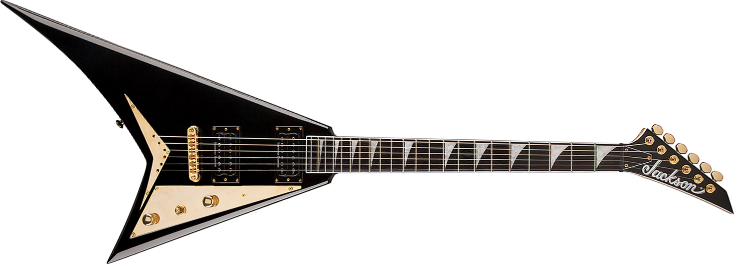 Jackson Rhoads Rrt-5 Pro 2h Seymour Duncan Ht Eb - Black - Metalen elektrische gitaar - Main picture