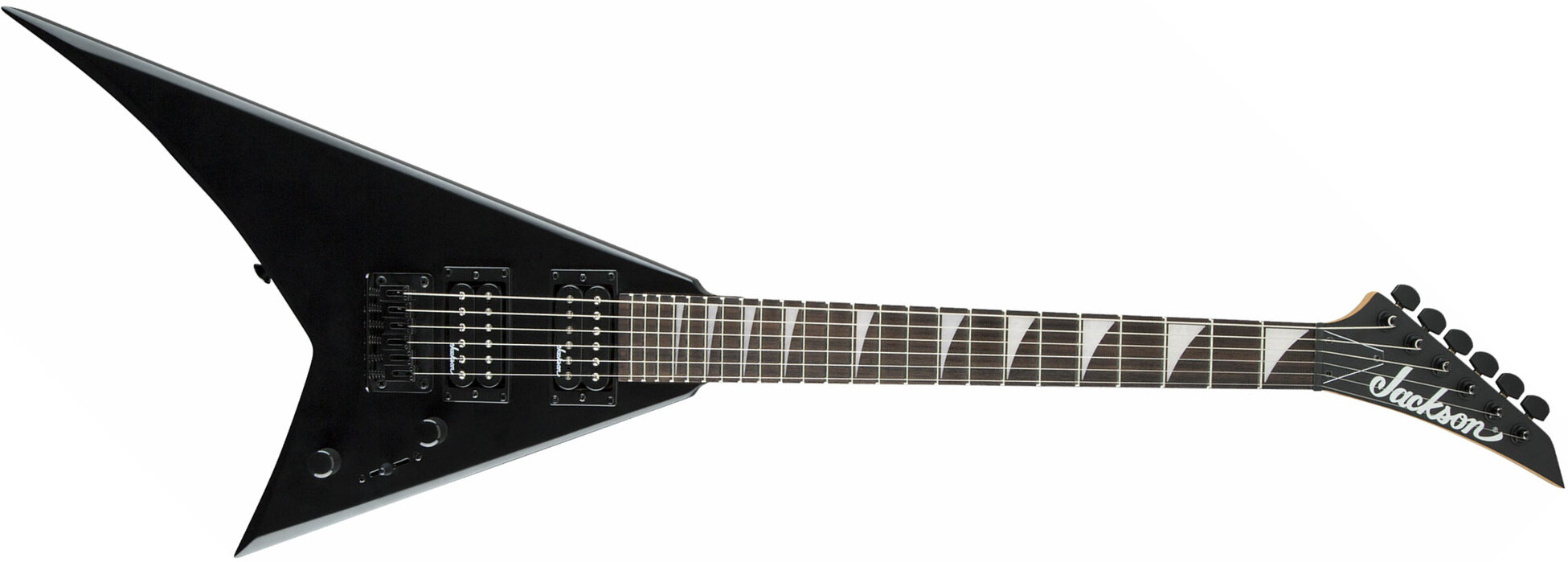 Jackson Rr Minion Js1x Rhoads Diapason Court Hh Ht Ama - Satin Black - Elektrische gitaar voor kinderen - Main picture