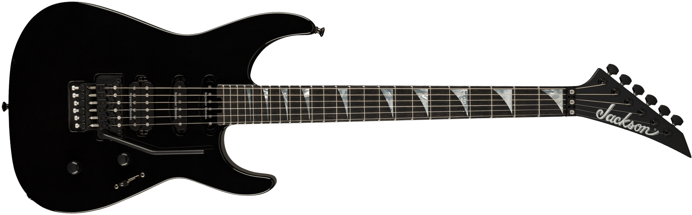 Jackson Soloist Sl3 American Series Usa Hss Seymour Duncan Fr Eb - Gloss Black - Elektrische gitaar in Str-vorm - Main picture