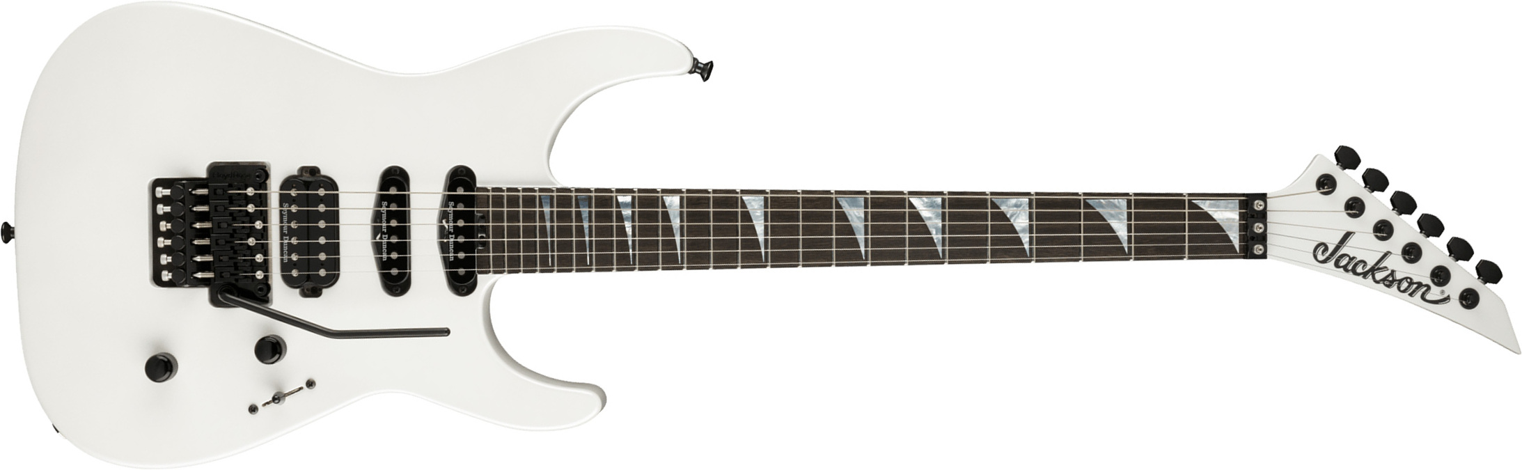 Jackson Soloist Sl3 American Series Usa Hss Seymour Duncan Fr Eb - Platinum Pearl - Elektrische gitaar in Str-vorm - Main picture