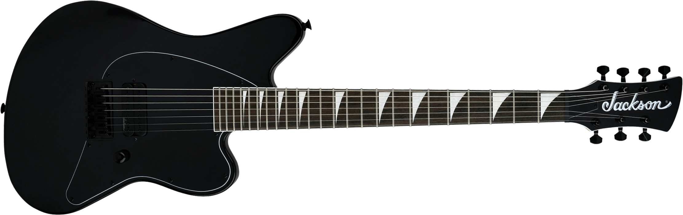 Jackson Surfcaster Sc Ht7 7c Baryton 1h Lau - Metallic Black - Bariton elektrische gitaar - Main picture