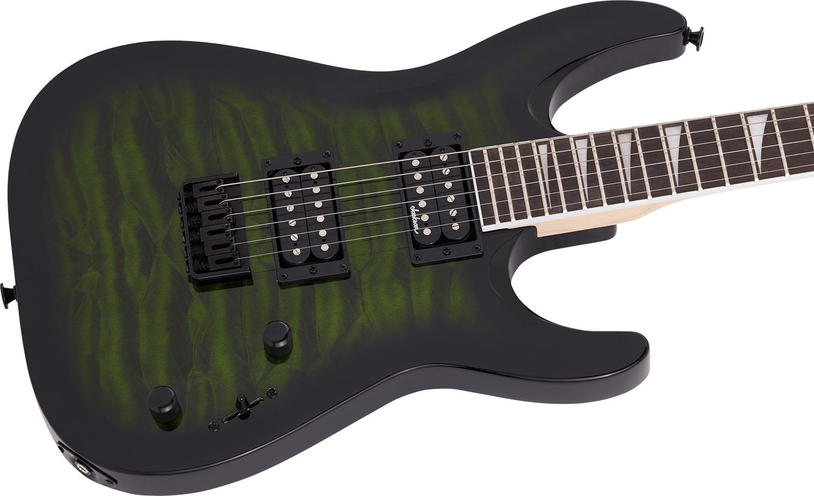 Jackson Dinky Arch Top Js32q Dka  Ht 2h Ama - Trans Green Burst - Metal elektrische gitaar - Variation 2