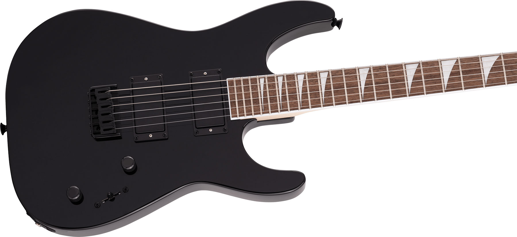 Jackson Dinky Dk2x 2h Ht Lau - Gloss Black - Elektrische gitaar in Str-vorm - Variation 2