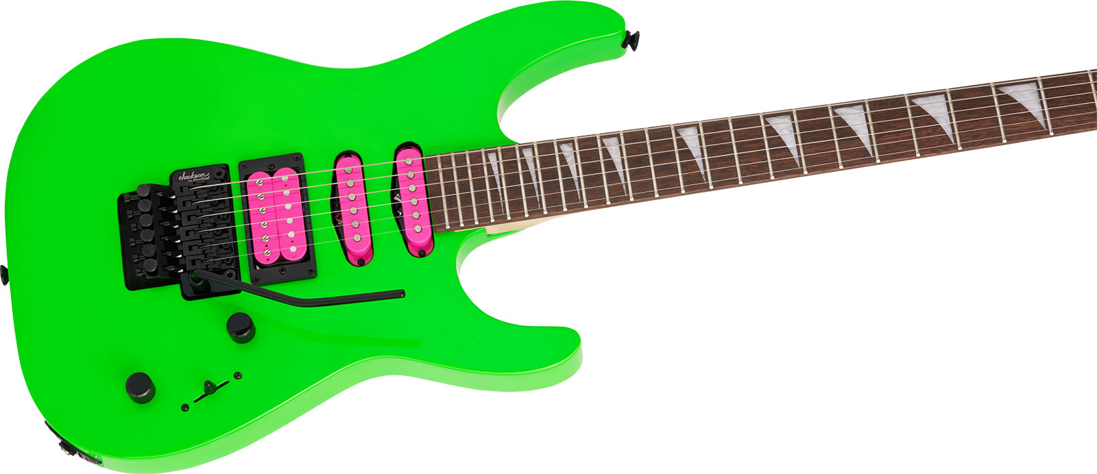 Jackson Dinky Dk3xr Hss Fr Lau - Neon Green - Elektrische gitaar in Str-vorm - Variation 2