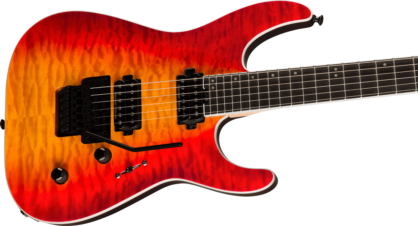 Jackson Dinky Dkaq Pro Plus 2h Seymour Duncan Fr Eb - Firestorm - Elektrische gitaar in Str-vorm - Variation 2