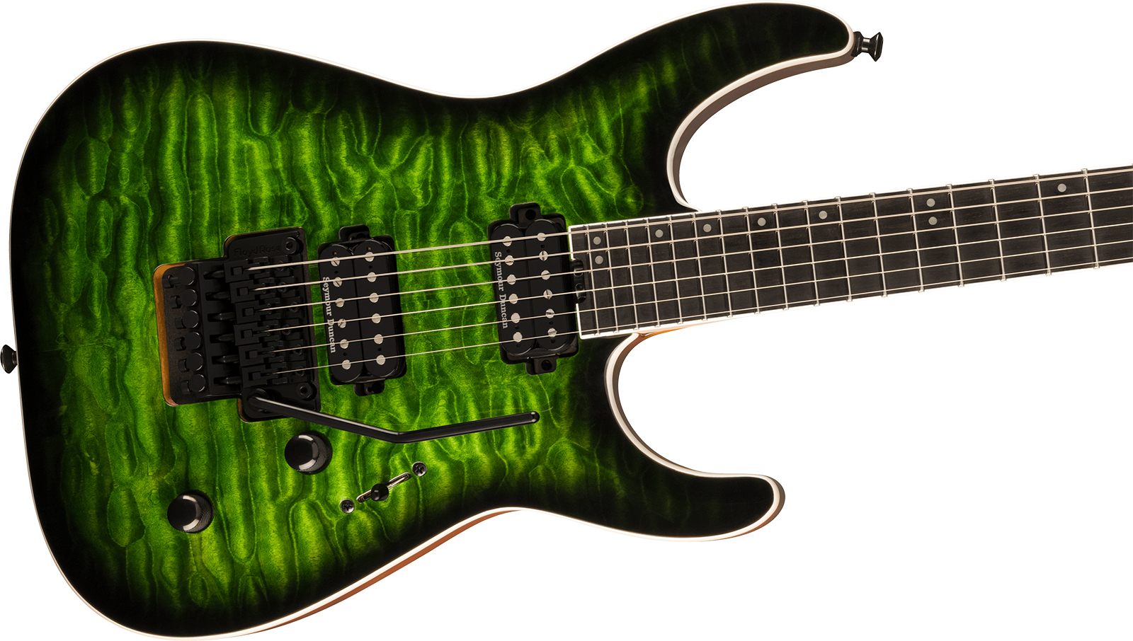 Jackson Dinky Dkaq Pro Plus 2h Seymour Duncan Fr Eb - Emerald Green - Metal elektrische gitaar - Variation 2