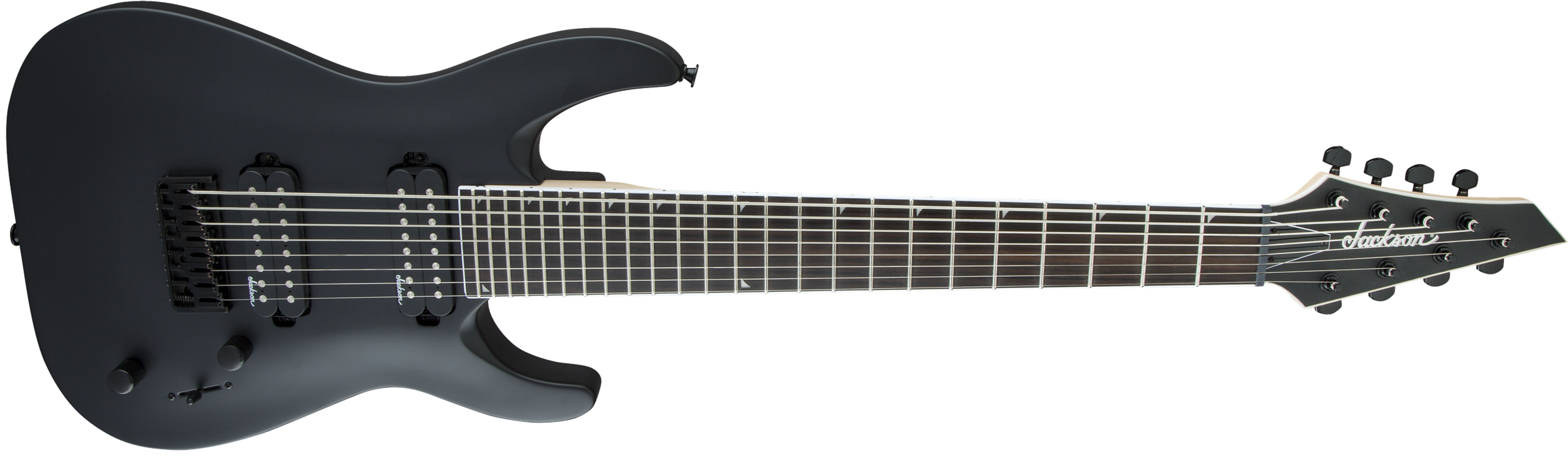 Jackson Dinky Js32-8 Js Series Hh Ht - Satin Black - 8 en 9 snarige elektrische gitaar - Variation 2