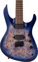7-snarige elektrische gitaar Jackson Chris Broderick Pro Soloist 7 HT - Trans blue poplar