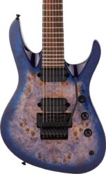 7-snarige elektrische gitaar Jackson Chris Broderick Pro Soloist 7 FR - Trans blue poplar