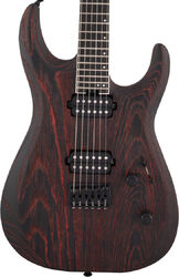 Bariton elektrische gitaar Jackson Pro Dinky DK Modern Ash HT6 - Baked red