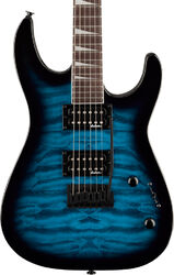 Elektrische gitaar in strat vorm Jackson Dinky JS20 DKQ 2PT - Transparent blue burst