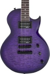 Enkel gesneden elektrische gitaar Jackson Monarkh SC JS22Q - Transparent Purple Burst